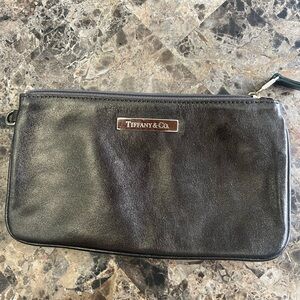 Tiffany & Co. Dark bronze, Leather Toiletry Bag